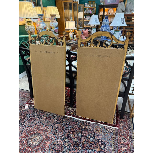 Mid 20th Century Thomasville Faux Bamboo Mirrors- Set of 2 For Sale In Raleigh - Image 6 of 12