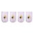 Ambrosi Tumblers with Gold Accent, Set of 4, Pink For Sale