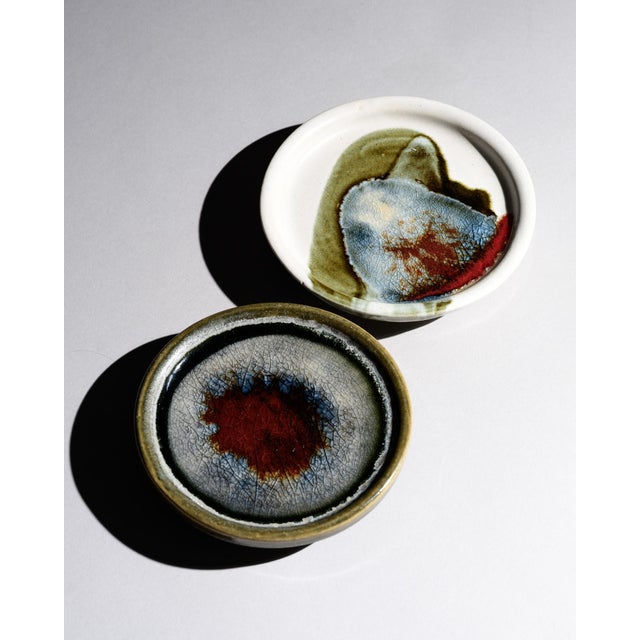 Mineral Glaze Ceramic Plate Duo by Barbara Stehr, 1970s, Set of 2 For Sale - Image 16 of 16