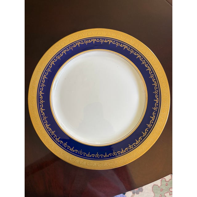 John Aynsley Aynsley Georgian Cobalt Dinner Dishes, England, Late 20th Century, Fit for an Embassy For Sale - Image 4 of 15