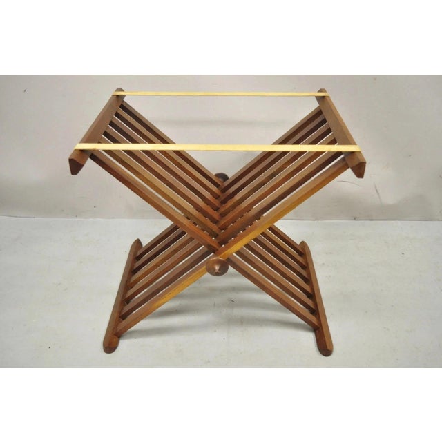 Brown Mid 20th Century Stewart MacDougall Kipp Stewart Drexel Walnut Folding Campaign Table (B) For Sale - Image 8 of 12