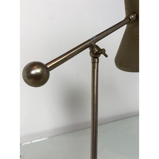 Mid-Century Shrink Varnish Adjustable Table Lamp, 1950s For Sale - Image 10 of 15