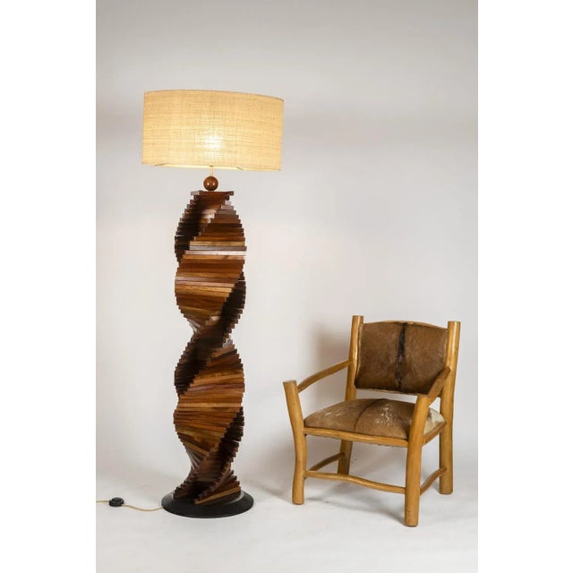 Sculptural Wooden Lamp Base. 1980s For Sale - Image 11 of 12