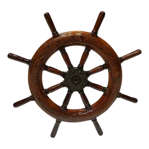 Antique English Ship’s Wheel Newly Varnished