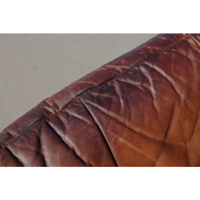 Vintage Convertible Leather Sofa, 1970s For Sale - Image 13 of 18