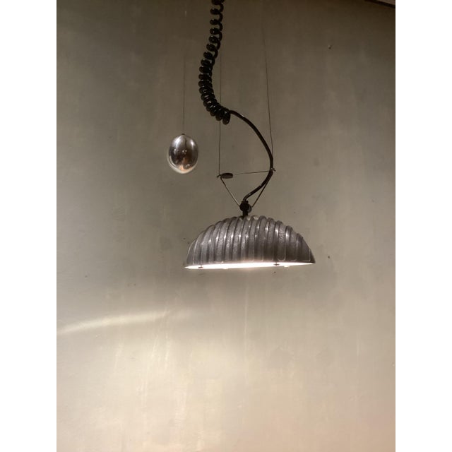 Silver Itallian Pendant Lamp, 1980s For Sale - Image 8 of 11