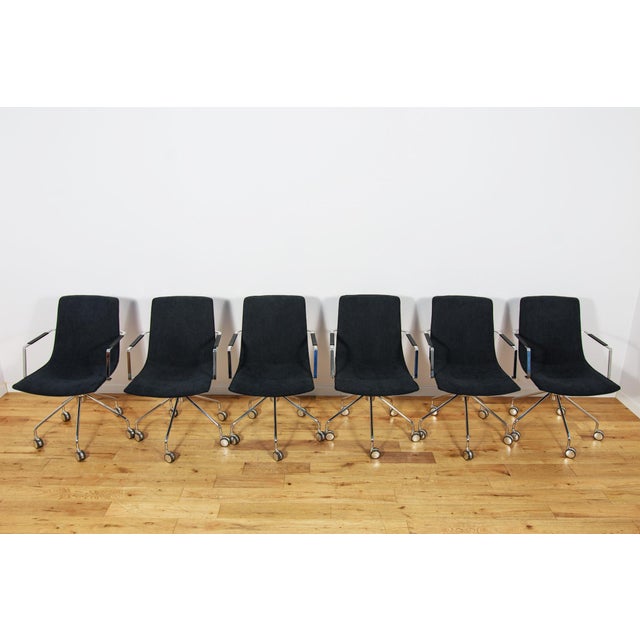Mid-Century Modern Comet Conference Chairs by Gunilla Allard for Lammhults, Sweden, 1990s, Set of 6 For Sale - Image 4 of 18
