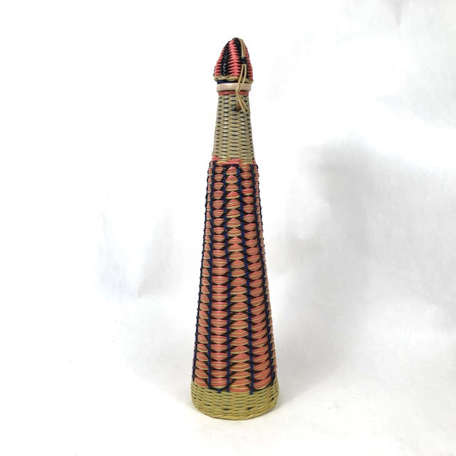 1960's Mid Century Wrapped Spanish Wine Decanter For Sale - Image 4 of 8