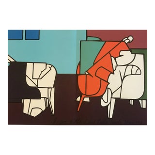 Adami Lithograph DM06188d Derriere Le Miroir 1970 For Sale