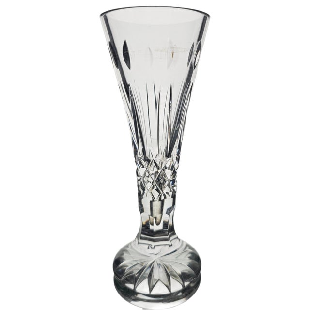 Waterford Happy Birthday Irish Crystal Bud Vase With Box 6.5" For Sale - Image 9 of 10