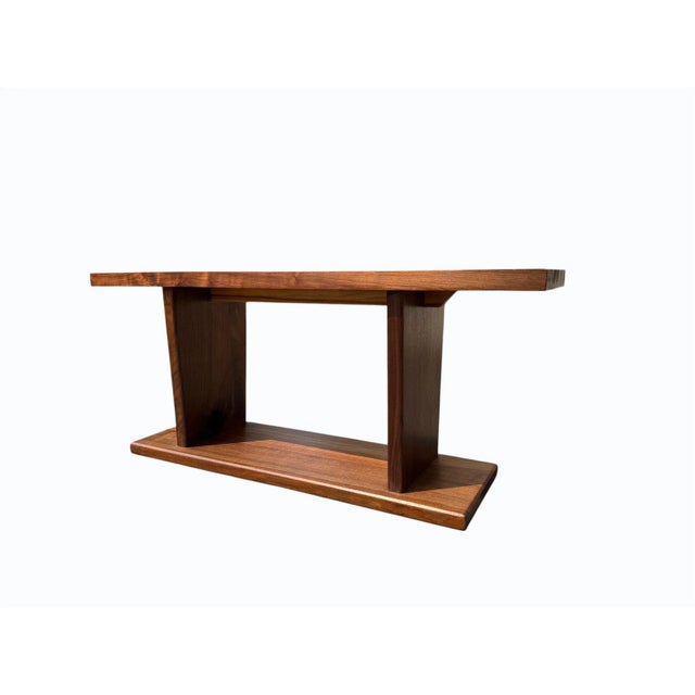 Solid Walnut & Ash Coffee Table – George Nakashima–Inspired – Entryway or Dining Bench For Sale - Image 12 of 16