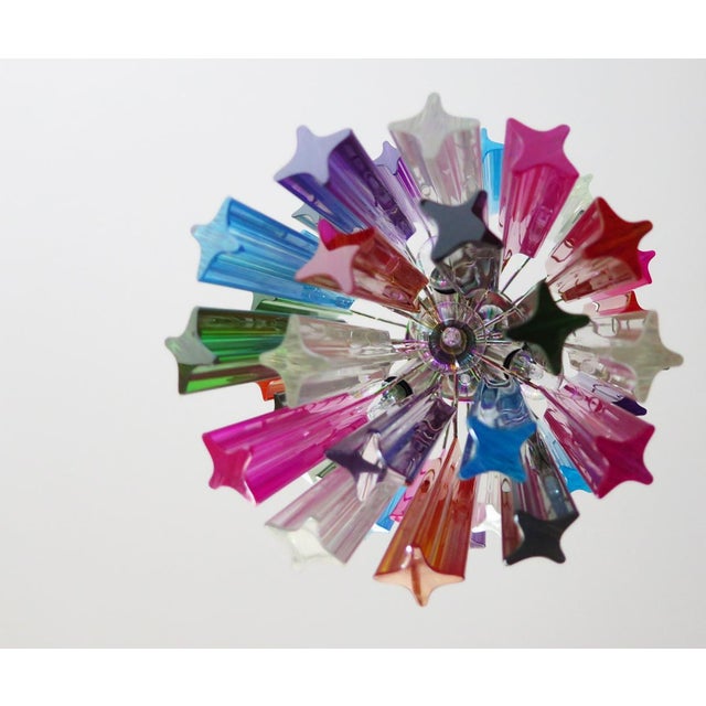 Murano Glass Quadrihedrons Prism Mariangela Pendant, 1980s For Sale - Image 4 of 17