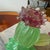1990s Green Emerald and Amethyst Purple Murano Glass Flowering Cactus For Sale - Image 10 of 13