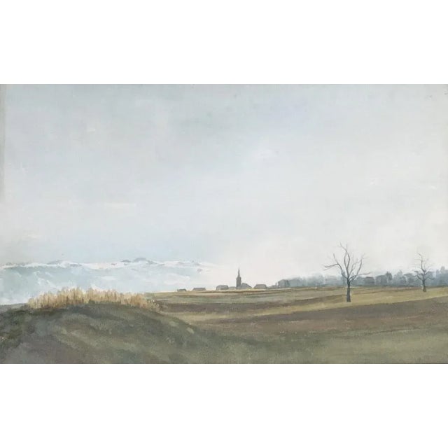 Eugène Louis Martin, Paysage, Watercolor on Paper, Framed For Sale - Image 9 of 9