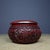 Beautiful lidded jar crafted in traditional Chinese cinnabar / tihong lacquer‑carved style. The exterior features deeply...
