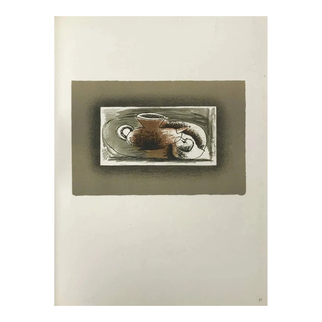 Georges Braque Lithograph P31 Theiere Au Fond Gris 1963 For Sale