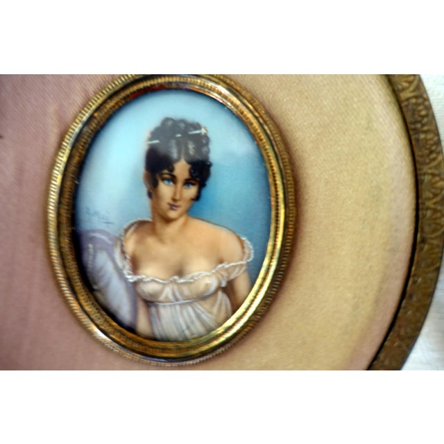 Unknown, Set of 3 Miniature Empire-Style Napoleonic Figures, 1800s, Gouache For Sale - Image 4 of 6