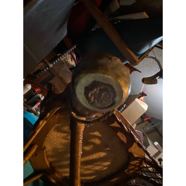 Wood Exceptional Antique Heywood Brothers & Wakefield Fancy Wicker Armchair, Dating to Circa 1897–1915 (Pre-1921 Maker). For Sale - Image 7 of 11