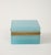 Robin's Egg Blue Antique French Robin's Egg Blue Opaline Square Box With Fancy Mounts, 1900 For Sale - Image 8 of 12