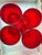 Mid 20th Century M Era Hand-Blown Barware Ruby Red Glass Highball.Set of 4 For Sale - Image 10 of 12