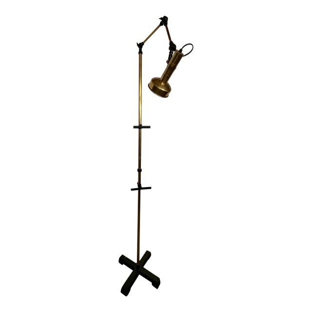 Brass Art Easel Lamp Arredoluce Style For Sale