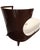 Late 20th Century Baker Furniture Ivory Upholstered Chaise Lounge With Dark Wood Frame For Sale - Image 5 of 6
