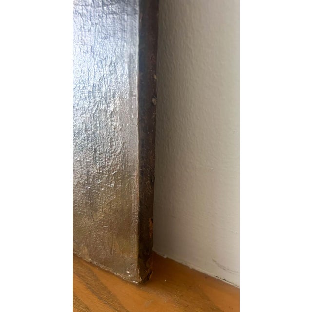 Textile Large 19th C. French Landscape Oil Painting on Canvas For Sale - Image 7 of 8