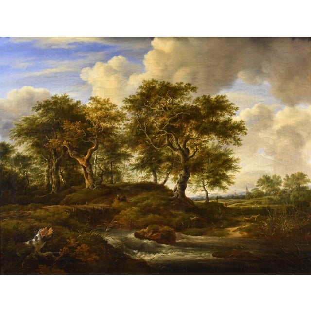 Barend cornelis koekkoek (middelburg 1803 – cleves 1862) attributed wooded landscape with a stream oil on canvas (72 x 91...