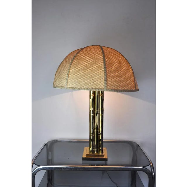 Faux Bamboo Regency Brass Lamp, France, 1970 For Sale - Image 4 of 10