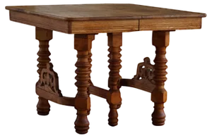 Late 19th Century Danish Baroque Square Dining / Desk Table