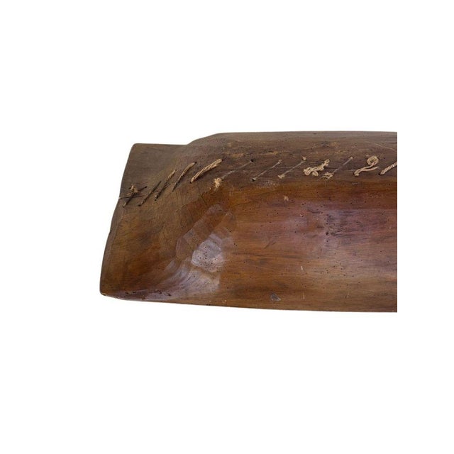 Antique Large Wooden Dough Bowl or Trencher Bowl, C. Early 20th Century For Sale - Image 9 of 16