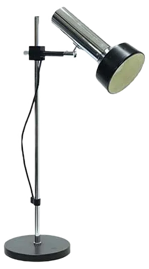 Large Adjustable Chrome and Steel Desk Lamp, 1960s