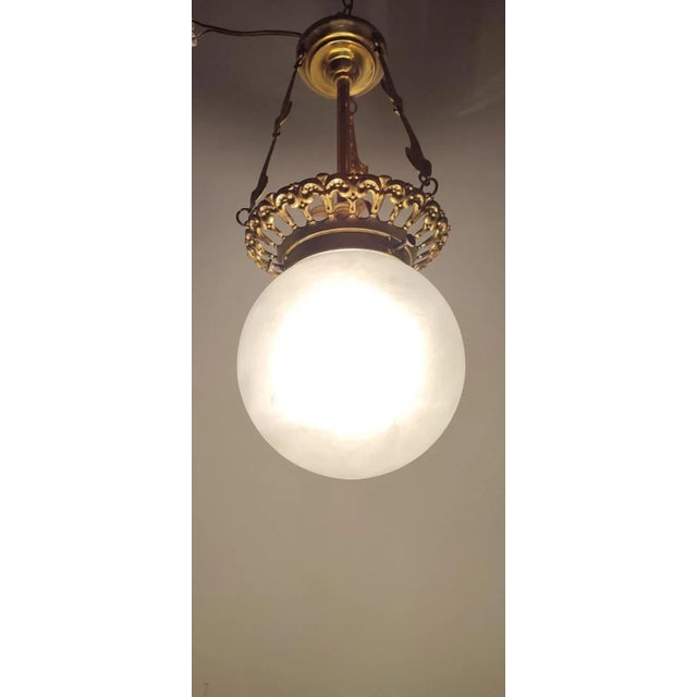 Brass Ceiling Lamp, Spain, 1950s For Sale - Image 6 of 7