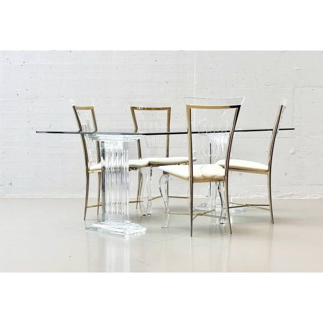 1980s Vintage Table and Chairs by Fabianart for Vereinigte Werkstätten, 1980s, Set of 7 For Sale - Image 5 of 18