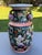 Late 20th Century Vintage Chinese Ceramic Vase W/Butterflies, Flowers & Pomegranate Fruit Handles For Sale - Image 5 of 16