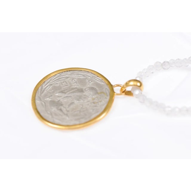 15th Century & Earlier Antique Owl & Head of Athena Tetradrachm Pendant For Sale - Image 5 of 11