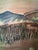 Mid-Century Abstracted Watercolor &Amp; Wax-Resist Mountain Landscape by Mina Tabuena. For Sale In West Palm - Image 6 of 12