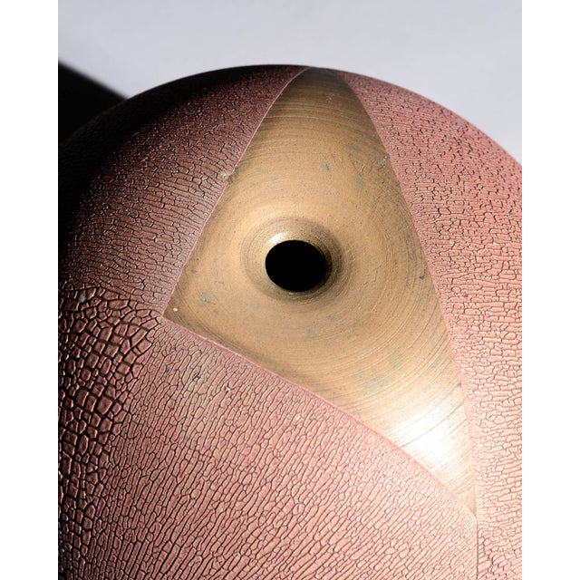Reduction Glazed Ceramic Vase and Bowls by Mario Enke Studio Pottery, 1980s, Set of 3 For Sale - Image 11 of 18