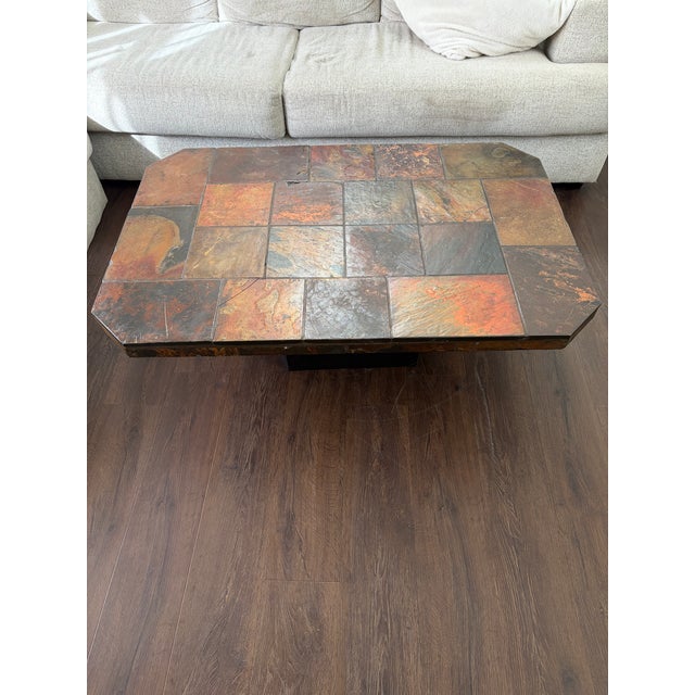 Mid-Century Modern 1970s Belgian/French Brutalist Slate Tables For Sale - Image 3 of 5