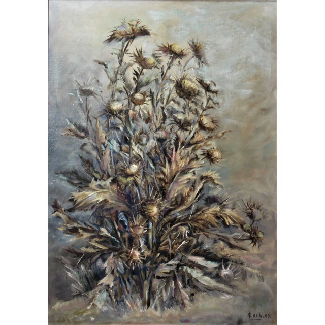 Artist: Irina Belotelkin Roublon (Russian, 1913-2009) Title: Flowers Year: Circa 1960 Medium: Oil on canvas Canvas size:...