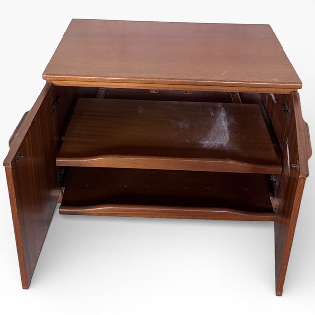 Wood Mid-Century Modern Two Door Teak Media Unit, 1960s For Sale - Image 7 of 8