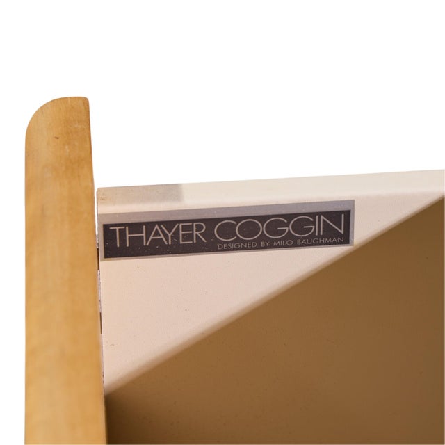 Brown Milo Baughman for Thayer Coggin Mid Century Birdseye Maple and Brass Chest of Drawers Dresser For Sale - Image 8 of 8