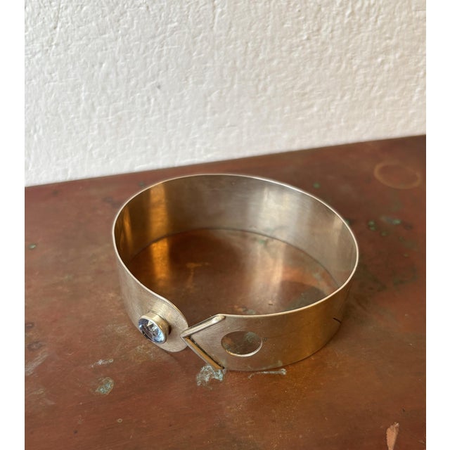 Art Deco 935 Silver Bangle with Laurin Hallmark by Eugen Dettinger Pforzheim, Germany, 1930s For Sale - Image 3 of 12