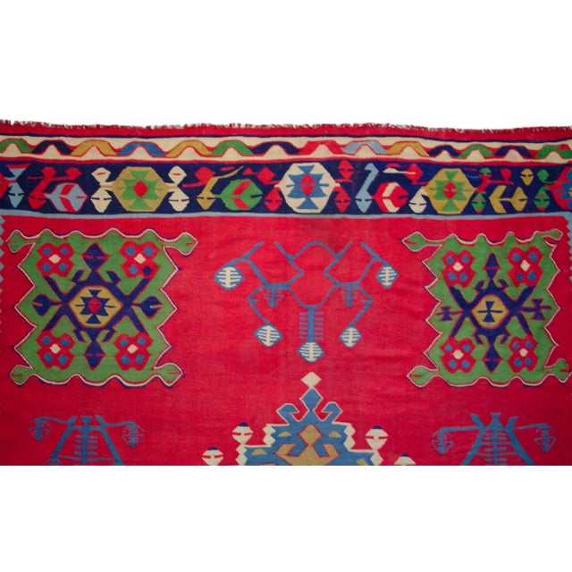 1930s Antique Oushak Rug Turkish Hand Woven Oversized Area Rug - 10′ × 11′3″ For Sale - Image 10 of 12