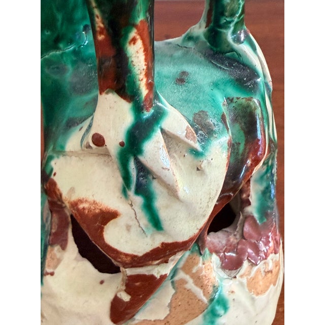 Pair Antique Chinese Green Parrots For Sale - Image 10 of 12