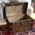 Large Antique Wood Travel Trunk For Sale - Image 9 of 12