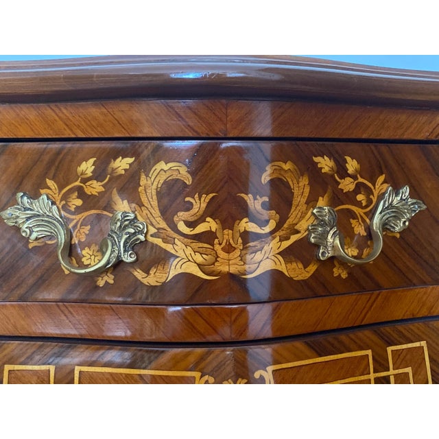 Mid 20th Century Italian Inlaid Bedside Table For Sale - Image 10 of 12