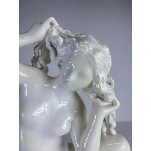 Vintage Oversized Blanc De Chin Deco Inspired Figural Sculpture For Sale - Image 4 of 9