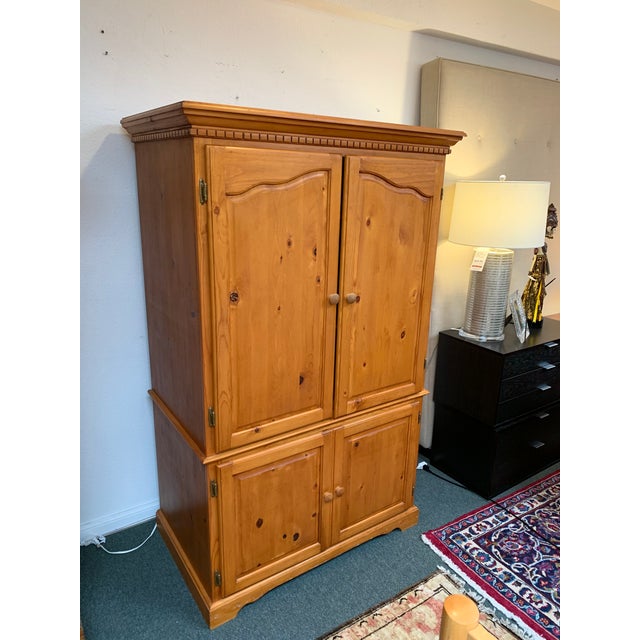 Vintage Pine Computer Armoire Chairish