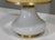 Gold Large Italian Table Lamp in Opaline Glass and Brass, 1970s For Sale - Image 8 of 12